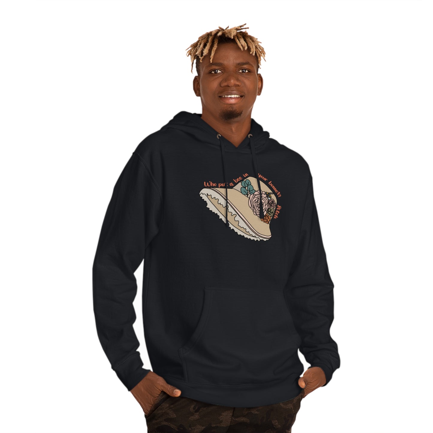 Bee in Bonnet - Unisex Hooded Sweatshirt