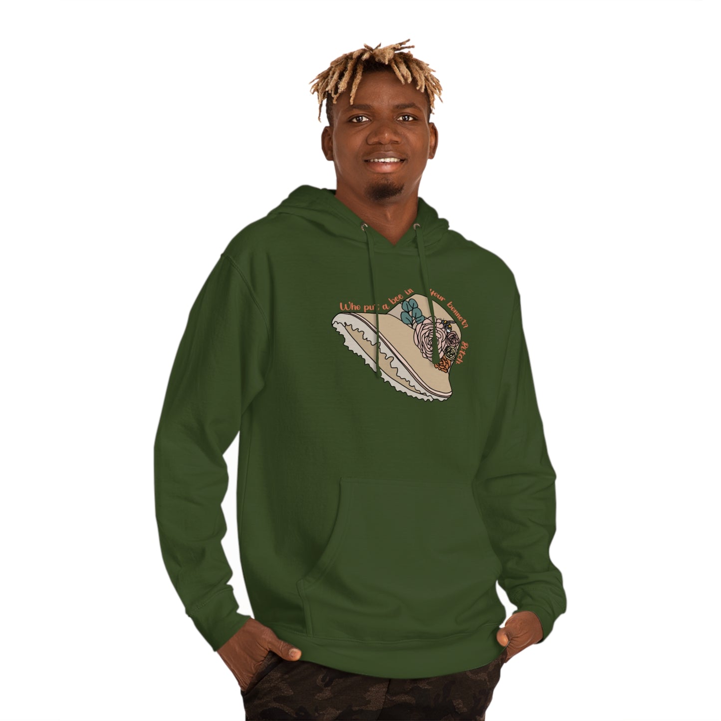 Bee in Bonnet - Unisex Hooded Sweatshirt