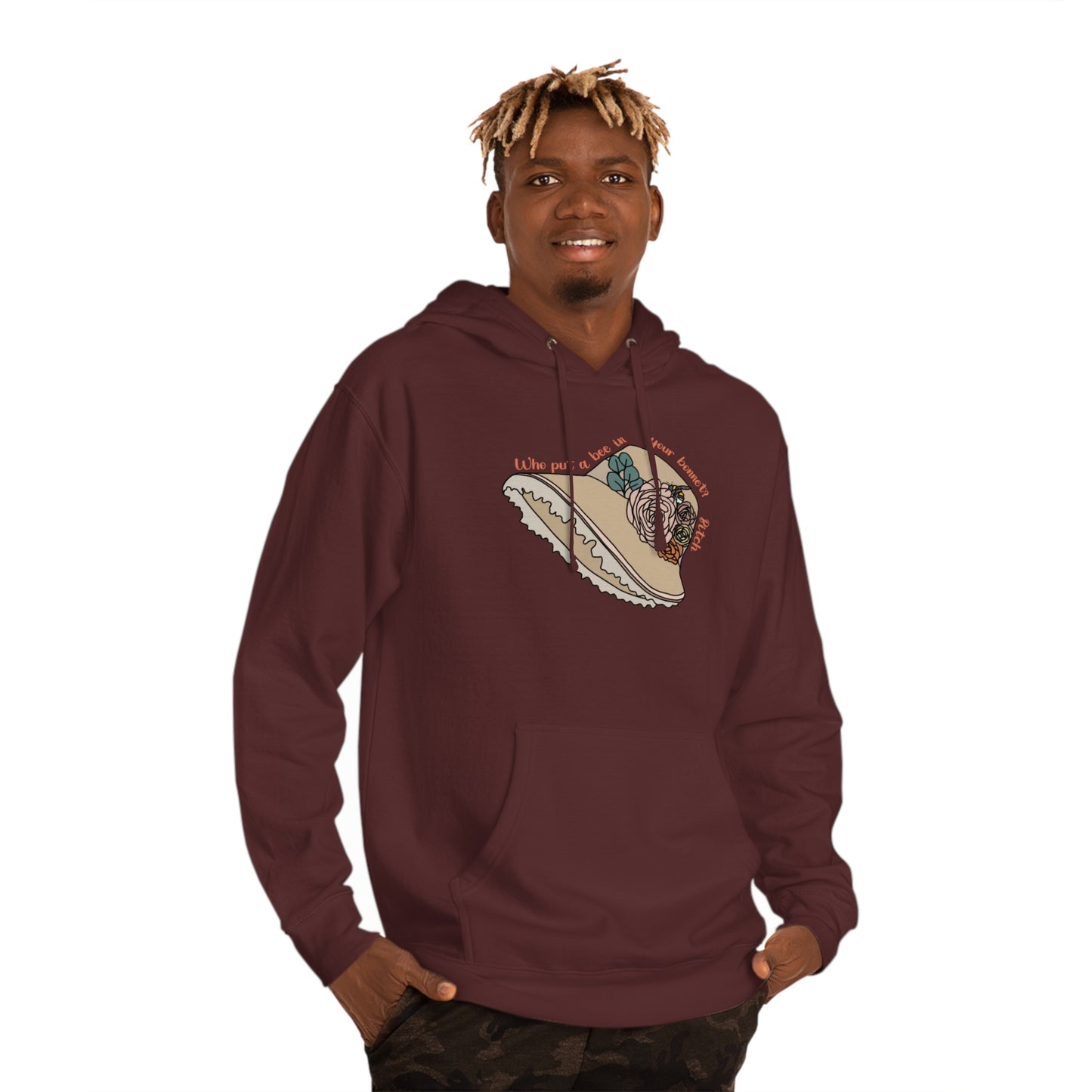 Bee in Bonnet - Unisex Hooded Sweatshirt