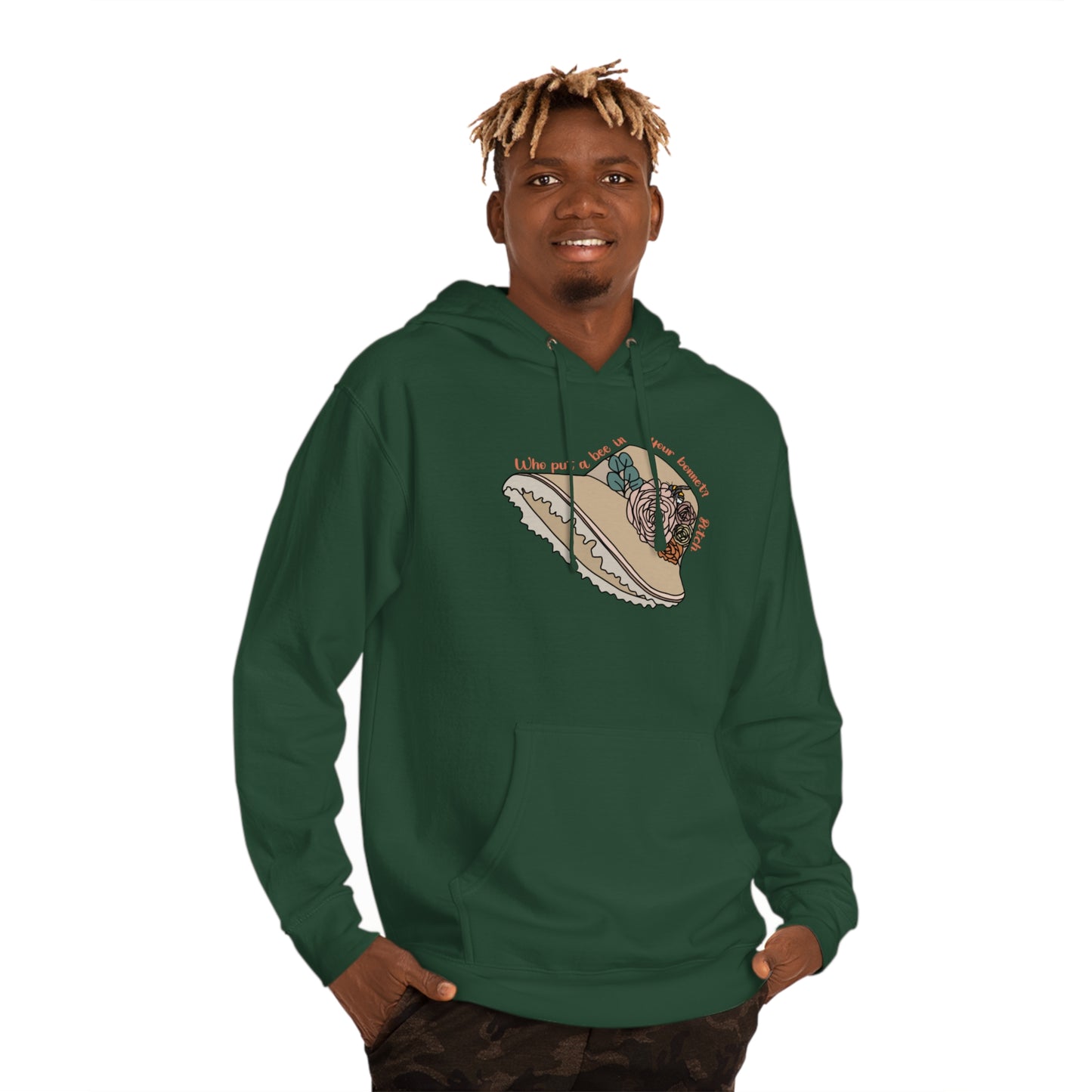 Bee in Bonnet - Unisex Hooded Sweatshirt