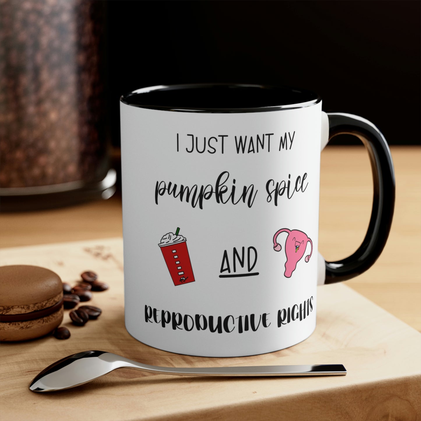 Reproductive Rights Are Human Rights - Accent Coffee Mug, 11oz