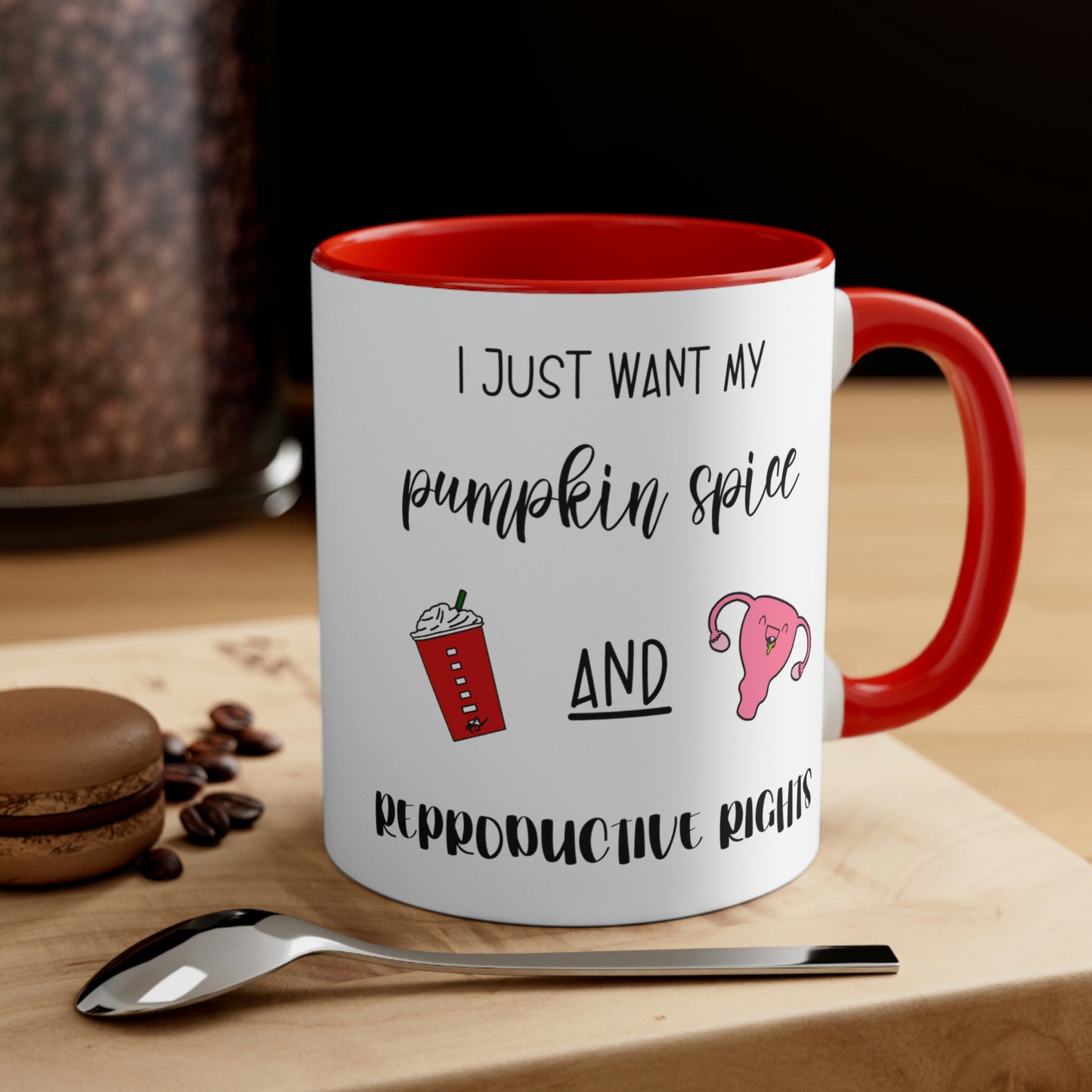 Reproductive Rights Are Human Rights - Accent Coffee Mug, 11oz
