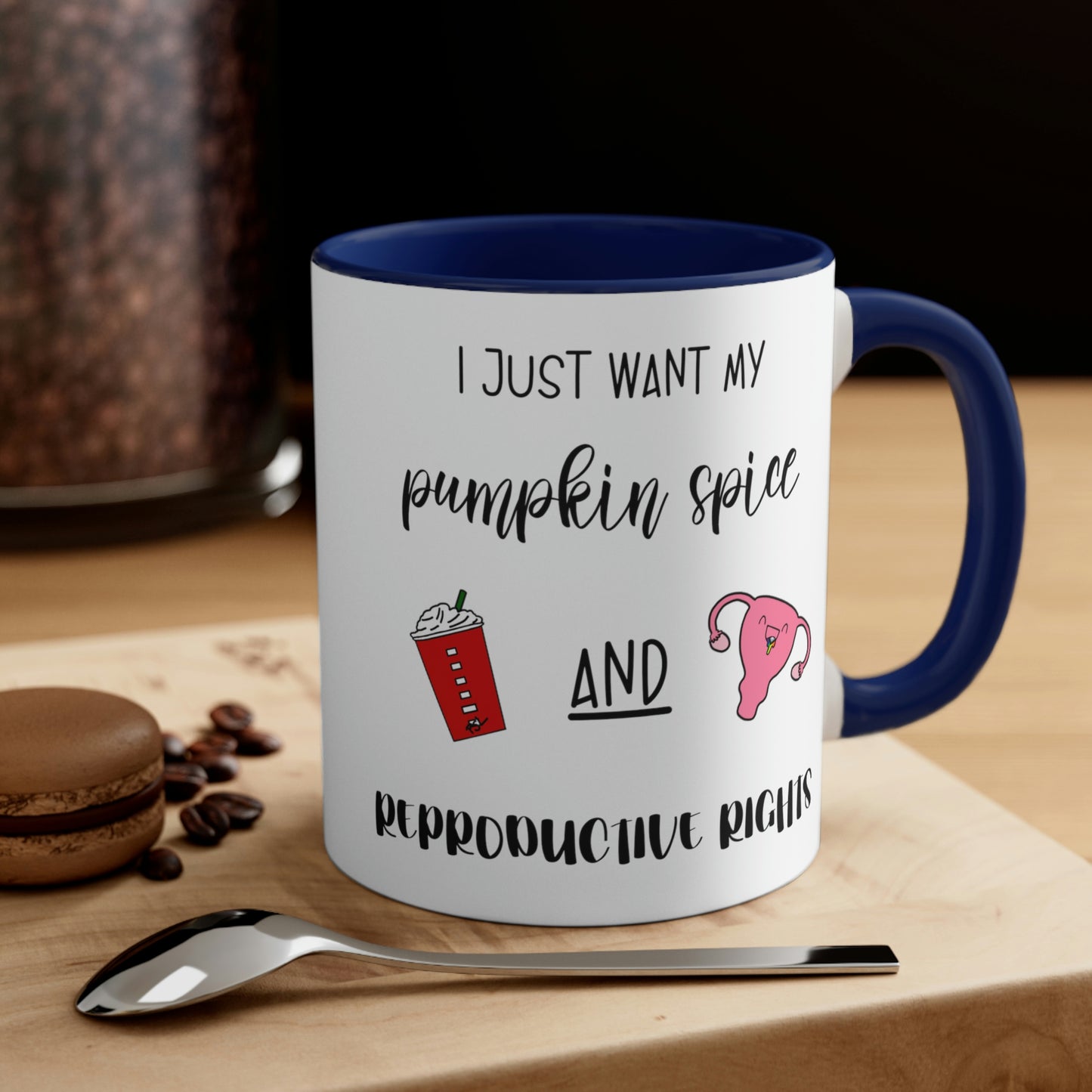 Reproductive Rights Are Human Rights - Accent Coffee Mug, 11oz