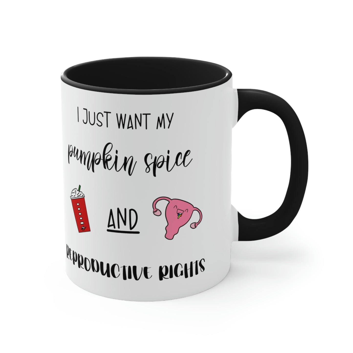 Reproductive Rights Are Human Rights - Accent Coffee Mug, 11oz