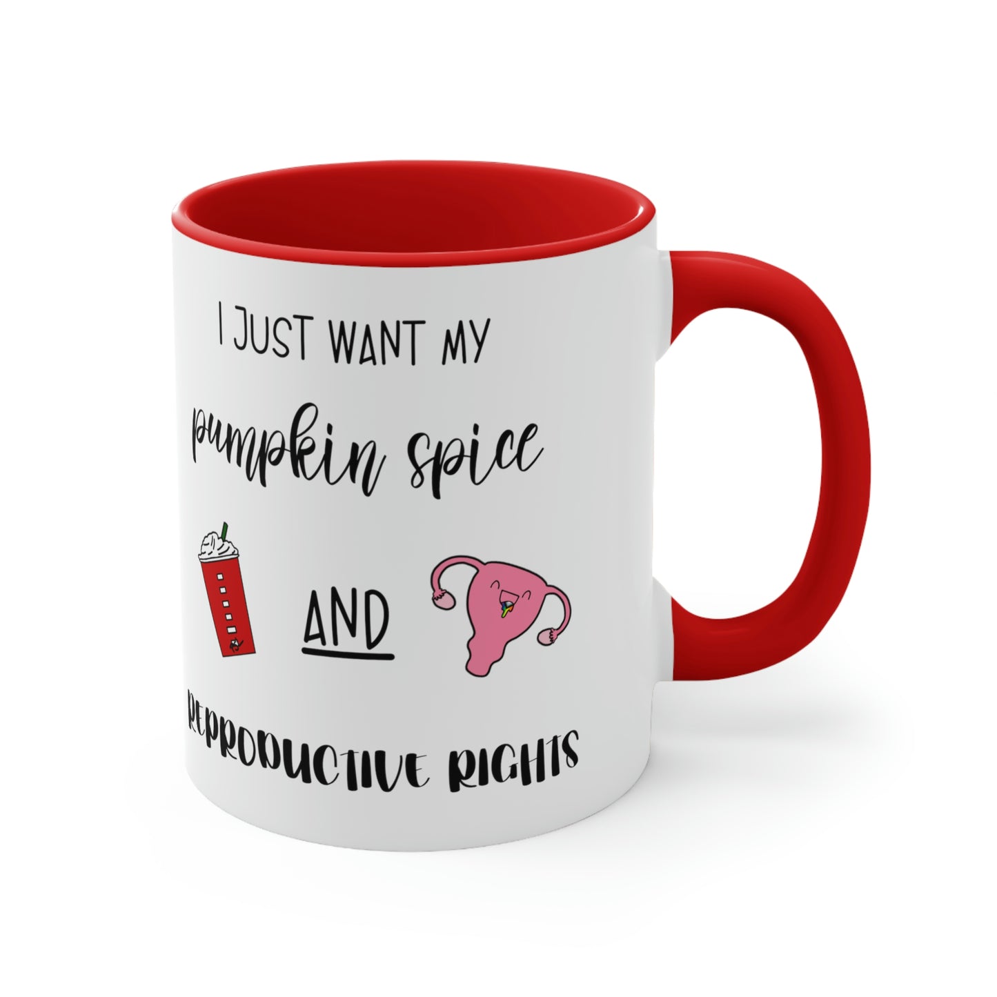 Reproductive Rights Are Human Rights - Accent Coffee Mug, 11oz