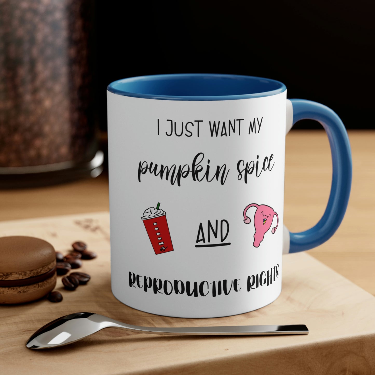 Reproductive Rights Are Human Rights - Accent Coffee Mug, 11oz