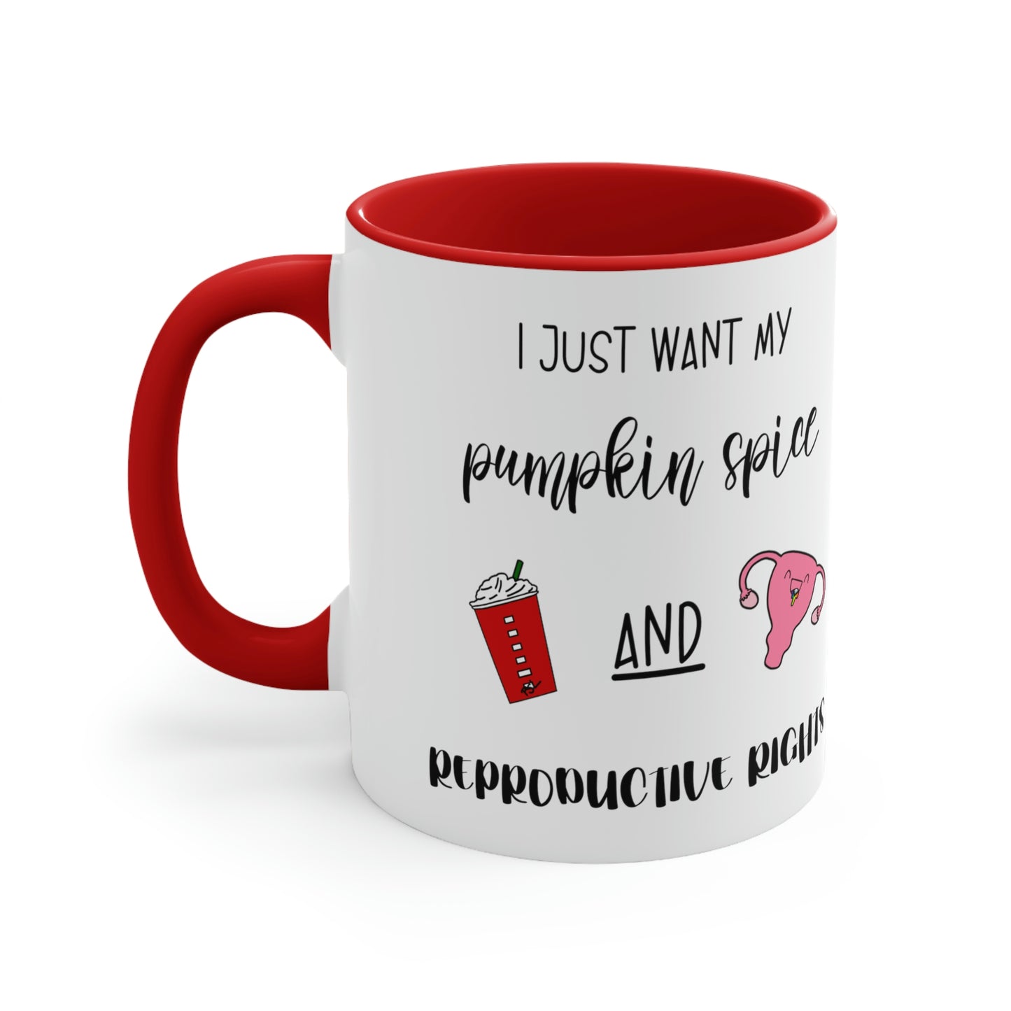 Reproductive Rights Are Human Rights - Accent Coffee Mug, 11oz