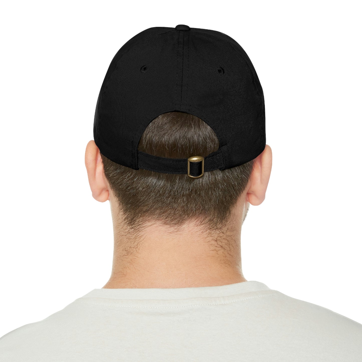 Stay Positive - Dad Hat with Leather Patch (Round)