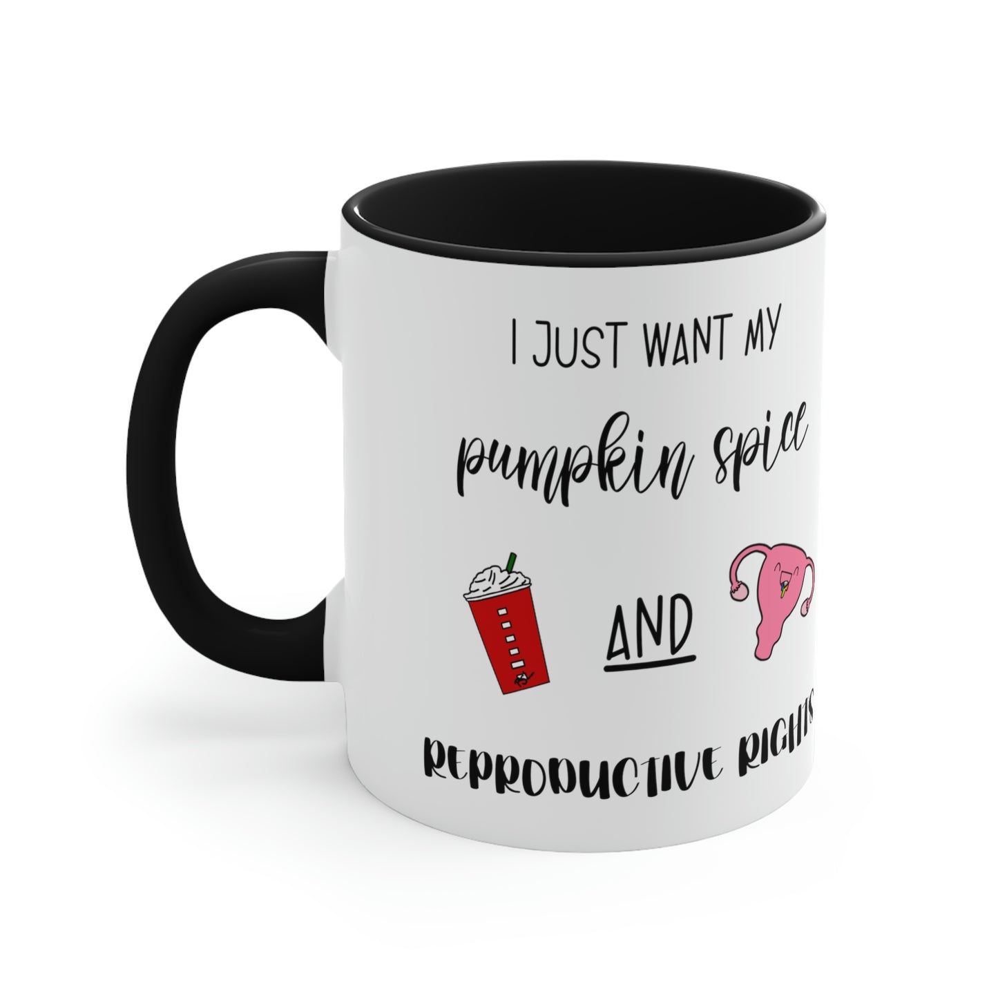 Reproductive Rights Are Human Rights - Accent Coffee Mug, 11oz