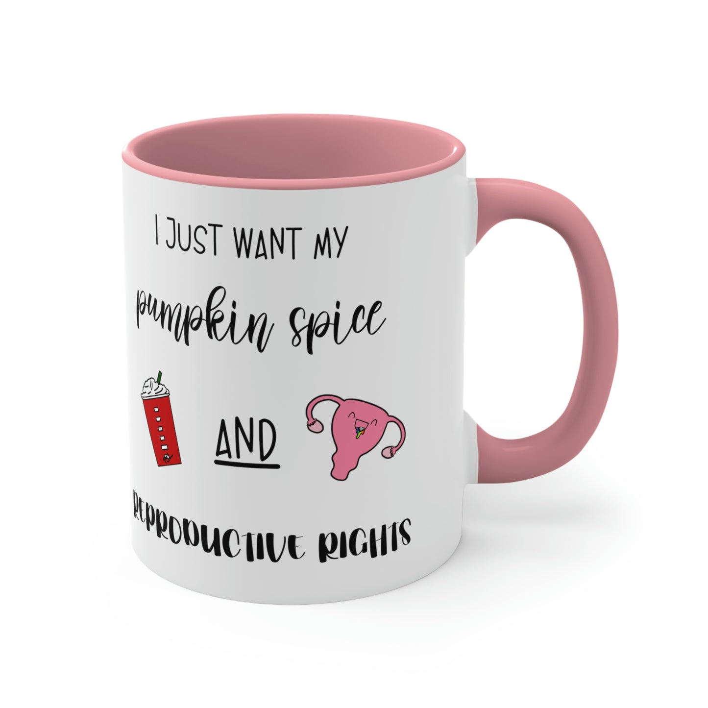 Reproductive Rights Are Human Rights - Accent Coffee Mug, 11oz