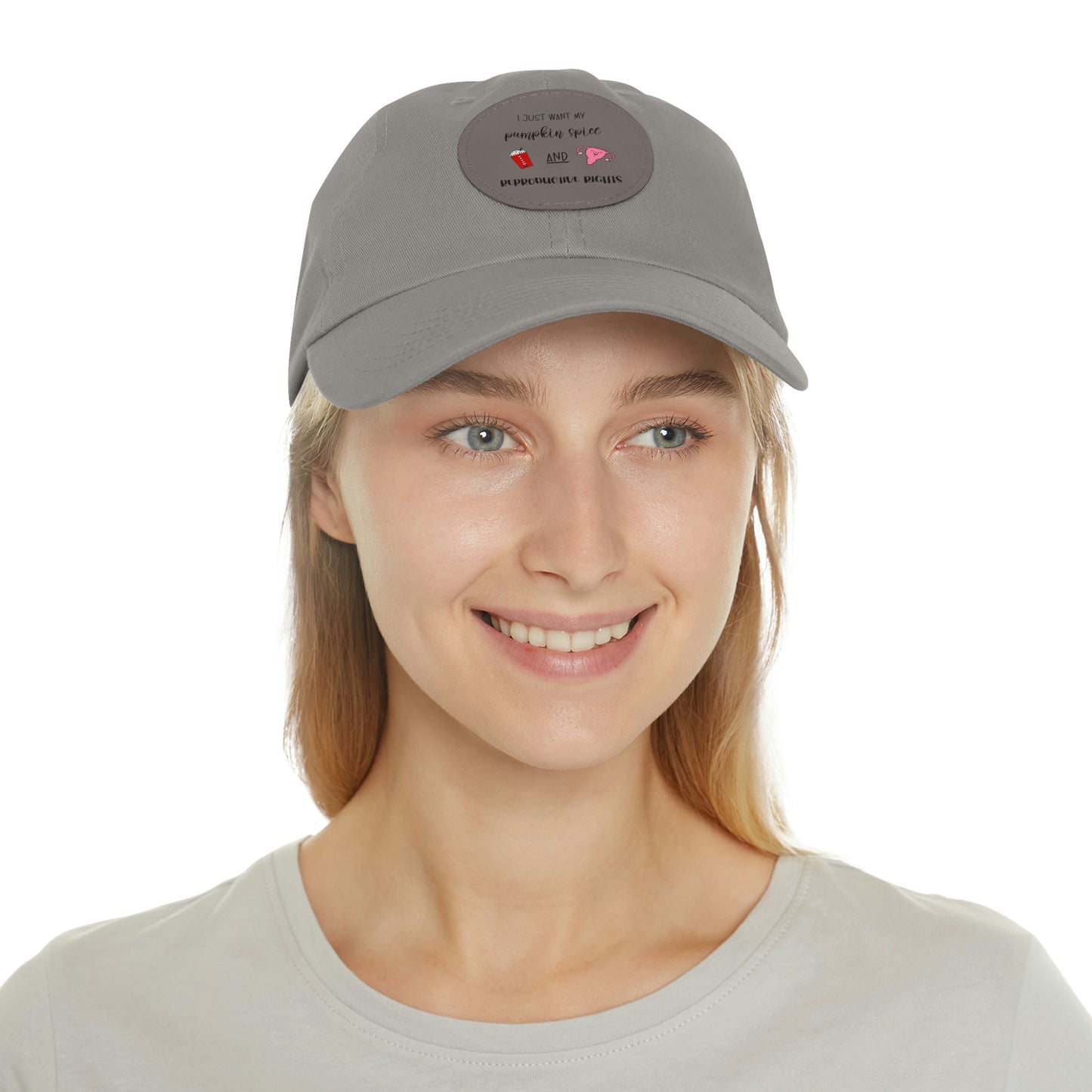 Reproductive Rights Are Human Rights - Dad Hat with Leather Patch (Round)