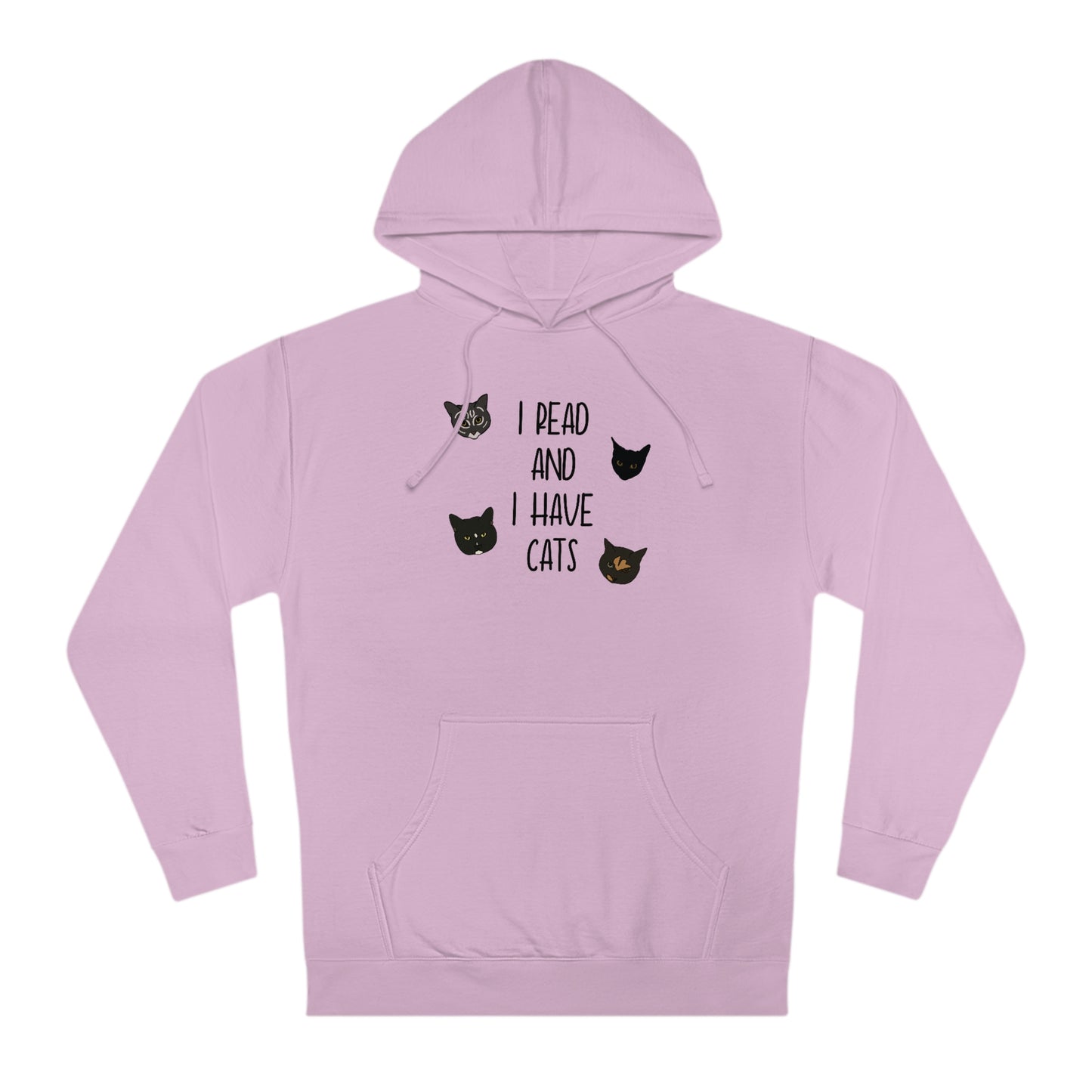 Cats and Books - Unisex Hooded Sweatshirt