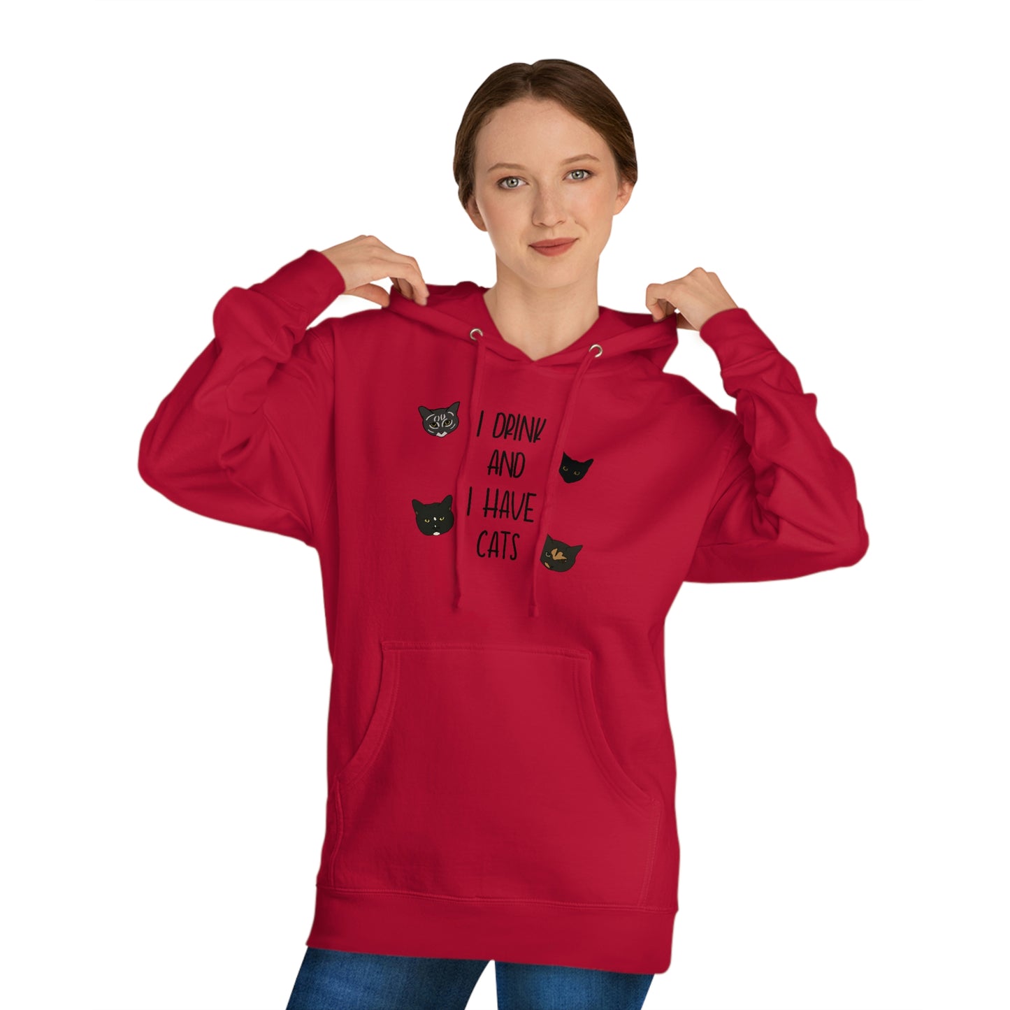 Cats and Drinks - Unisex Hooded Sweatshirt