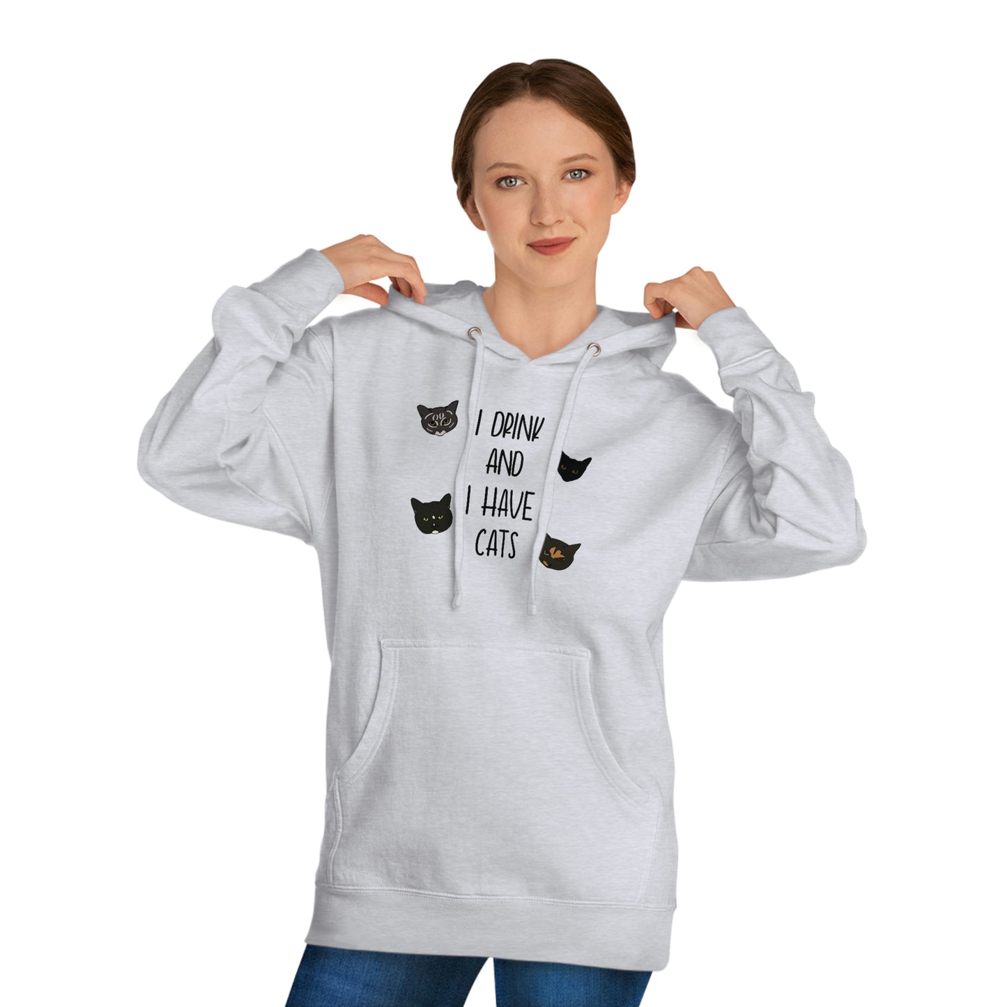 Cats and Drinks - Unisex Hooded Sweatshirt