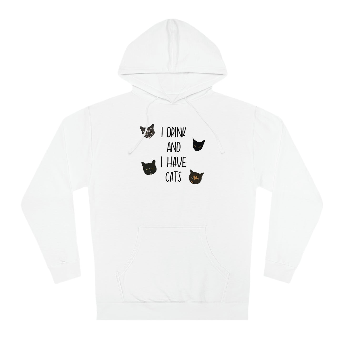 Cats and Drinks - Unisex Hooded Sweatshirt