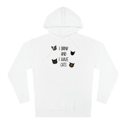 Cats and Drinks - Unisex Hooded Sweatshirt