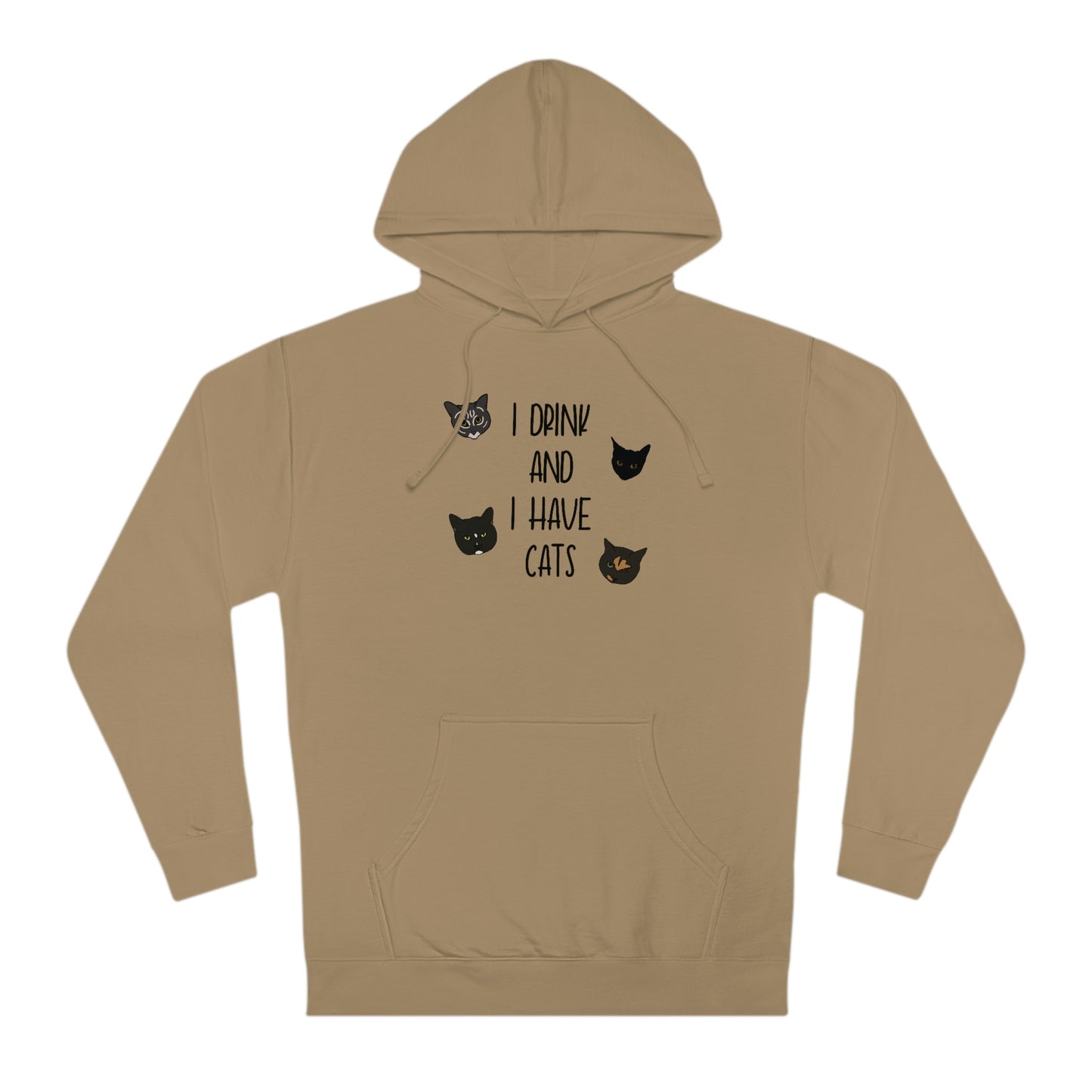 Cats and Drinks - Unisex Hooded Sweatshirt