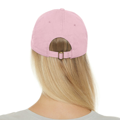 Stay Positive - Dad Hat with Leather Patch (Round)