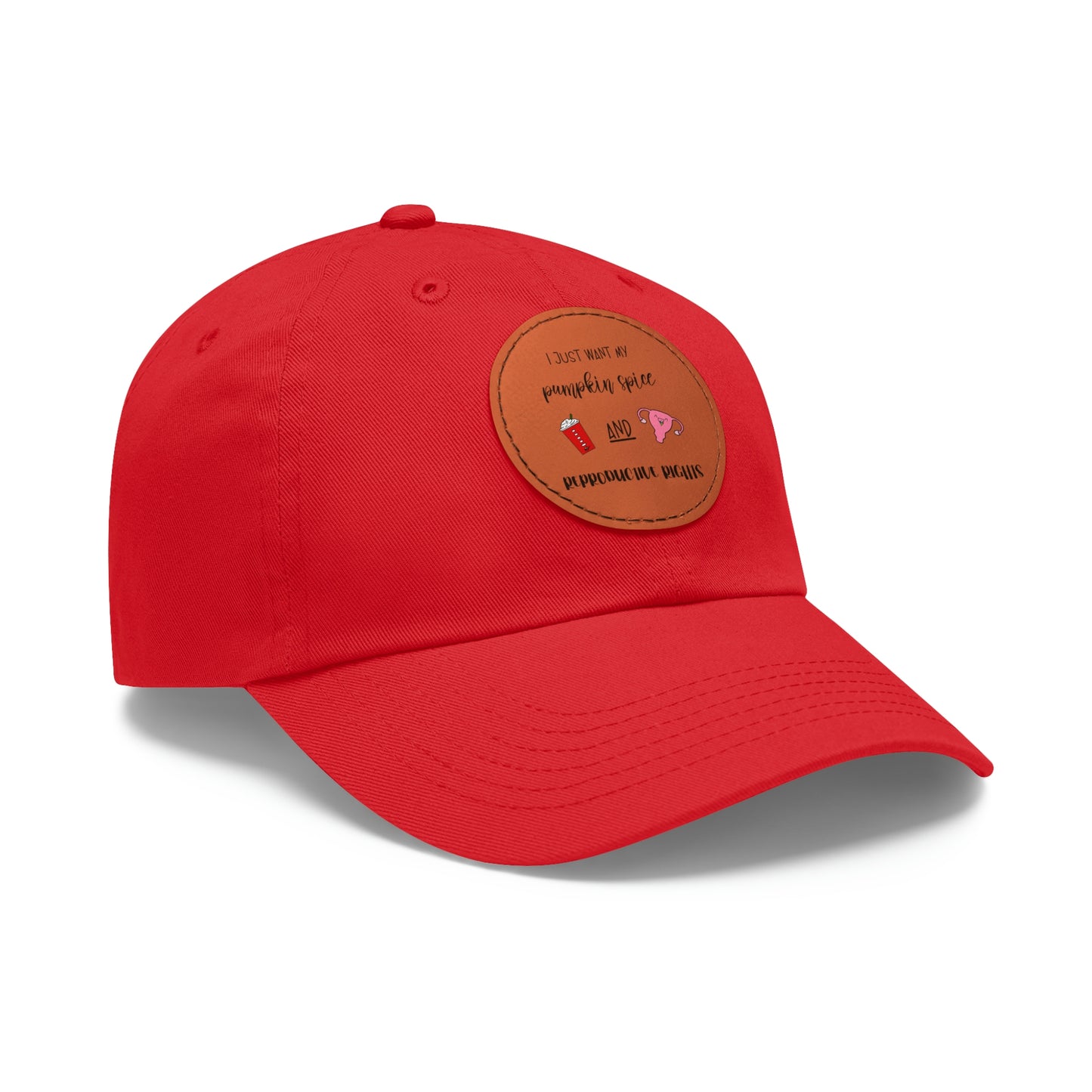 Reproductive Rights Are Human Rights - Dad Hat with Leather Patch (Round)