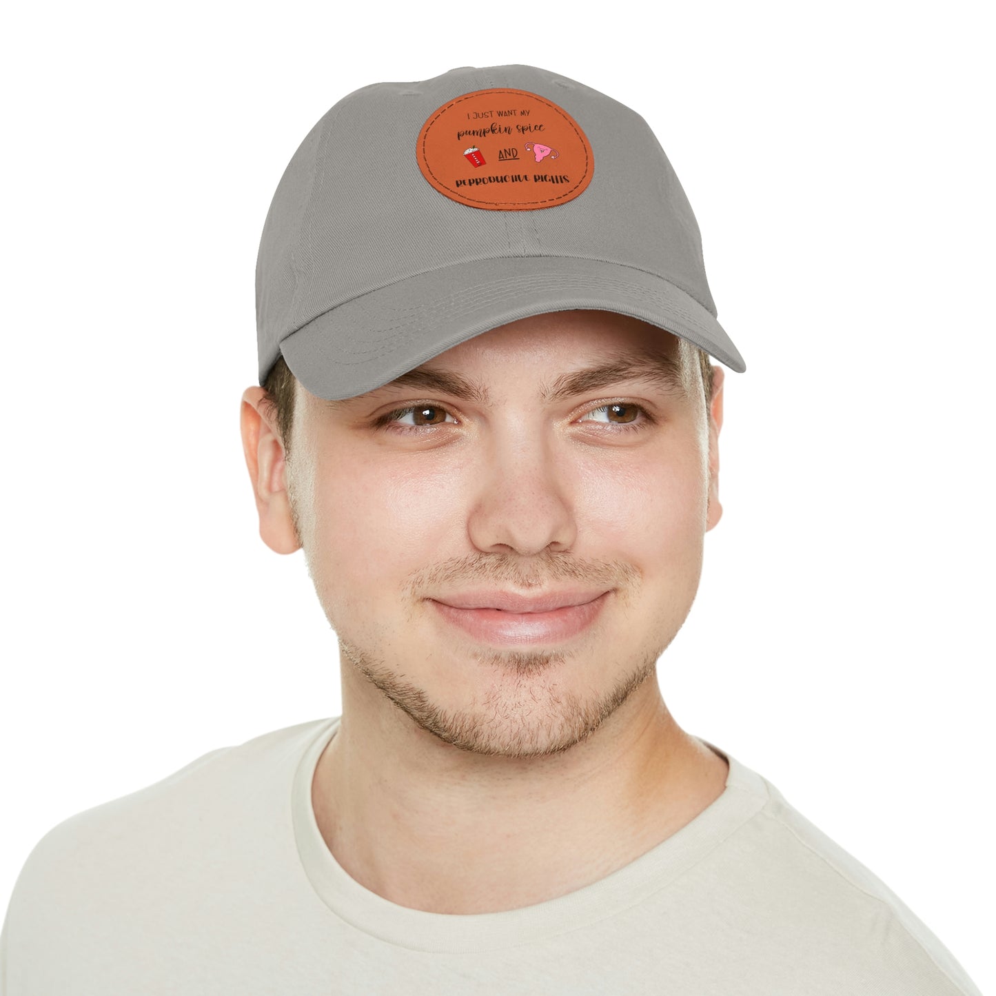 Reproductive Rights Are Human Rights - Dad Hat with Leather Patch (Round)