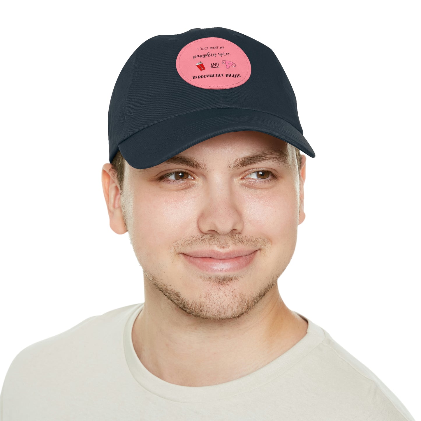 Reproductive Rights Are Human Rights - Dad Hat with Leather Patch (Round)