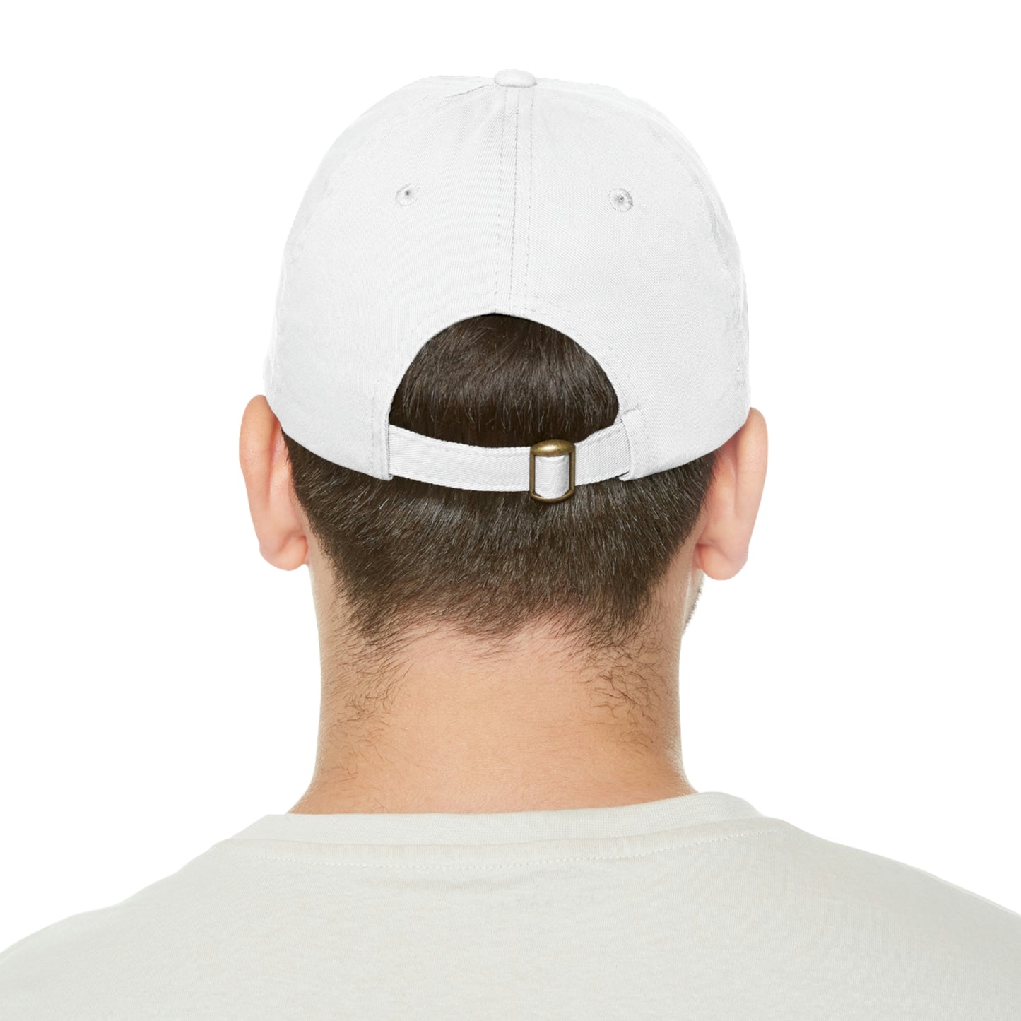 Stay Positive - Dad Hat with Leather Patch (Round)