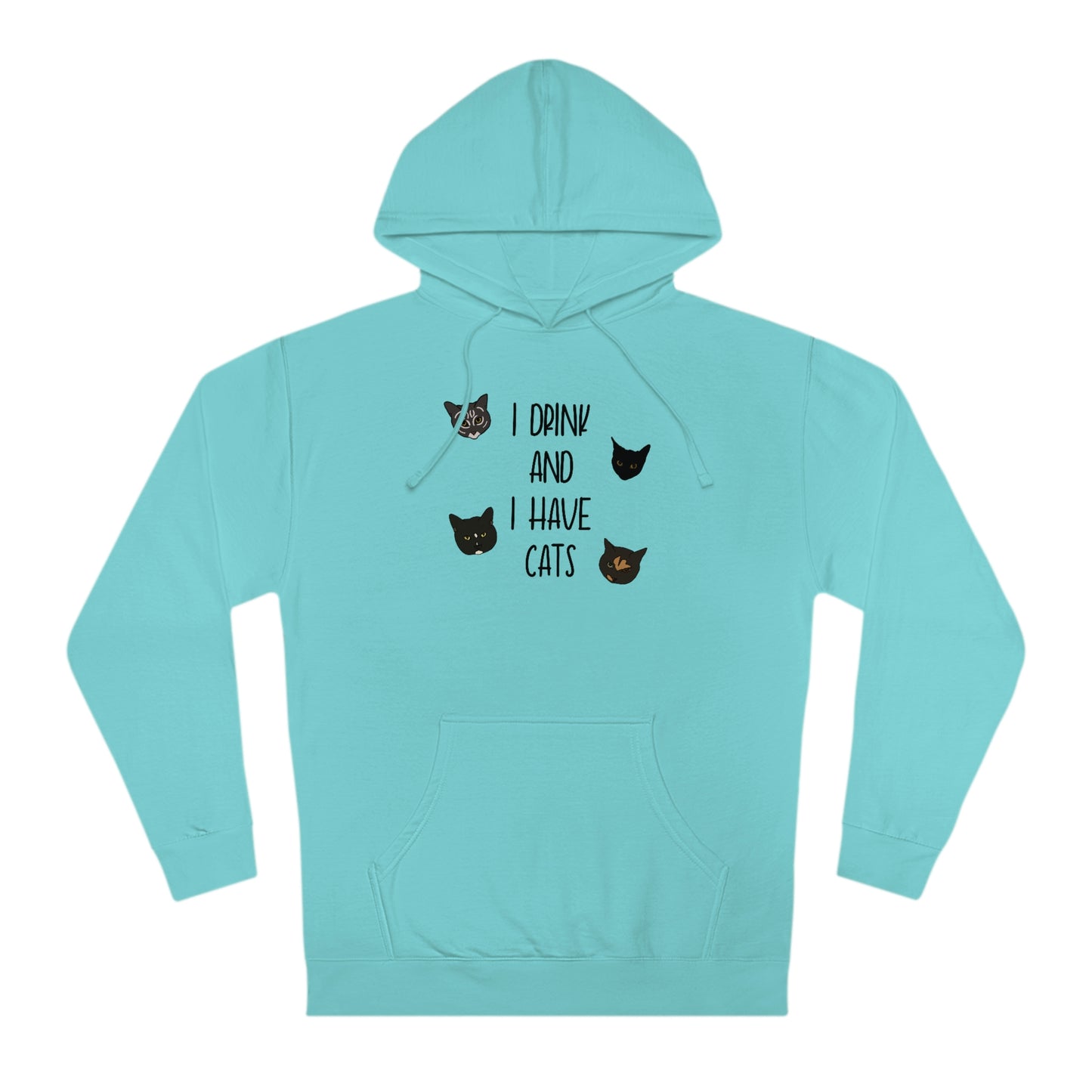 Cats and Drinks - Unisex Hooded Sweatshirt