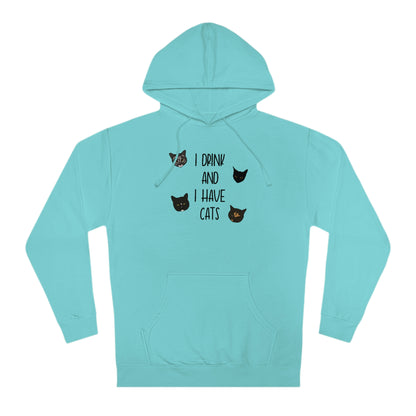 Cats and Drinks - Unisex Hooded Sweatshirt