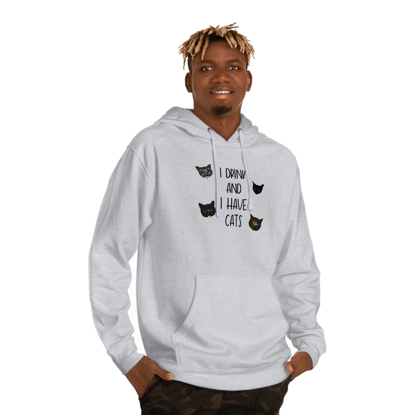 Cats and Drinks - Unisex Hooded Sweatshirt