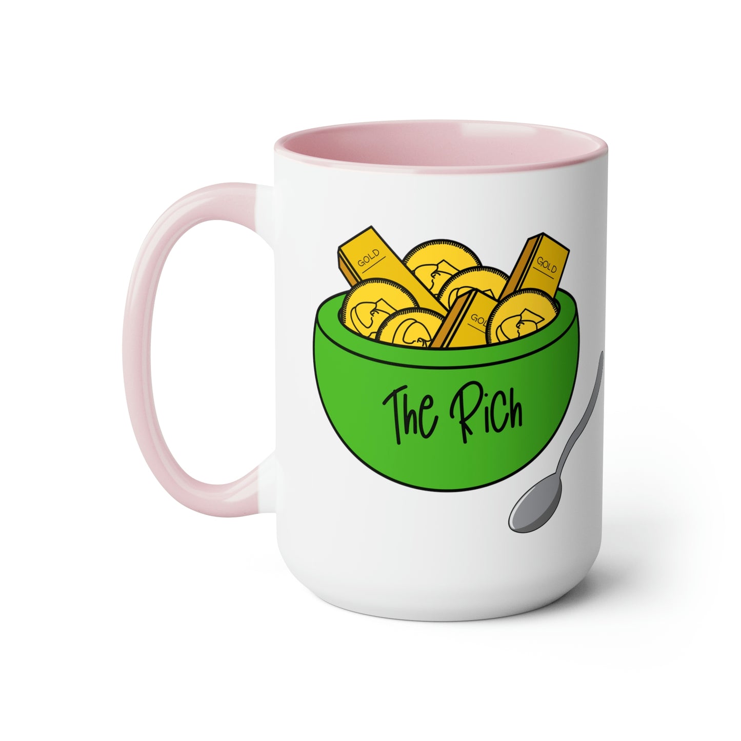 Eat the Rich - Two-Tone Coffee Mugs, 15oz