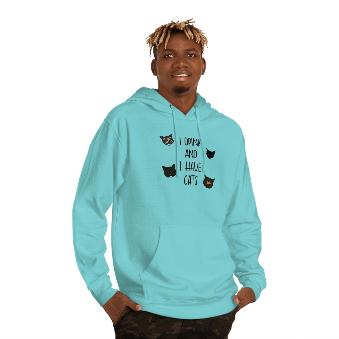 Cats and Drinks - Unisex Hooded Sweatshirt