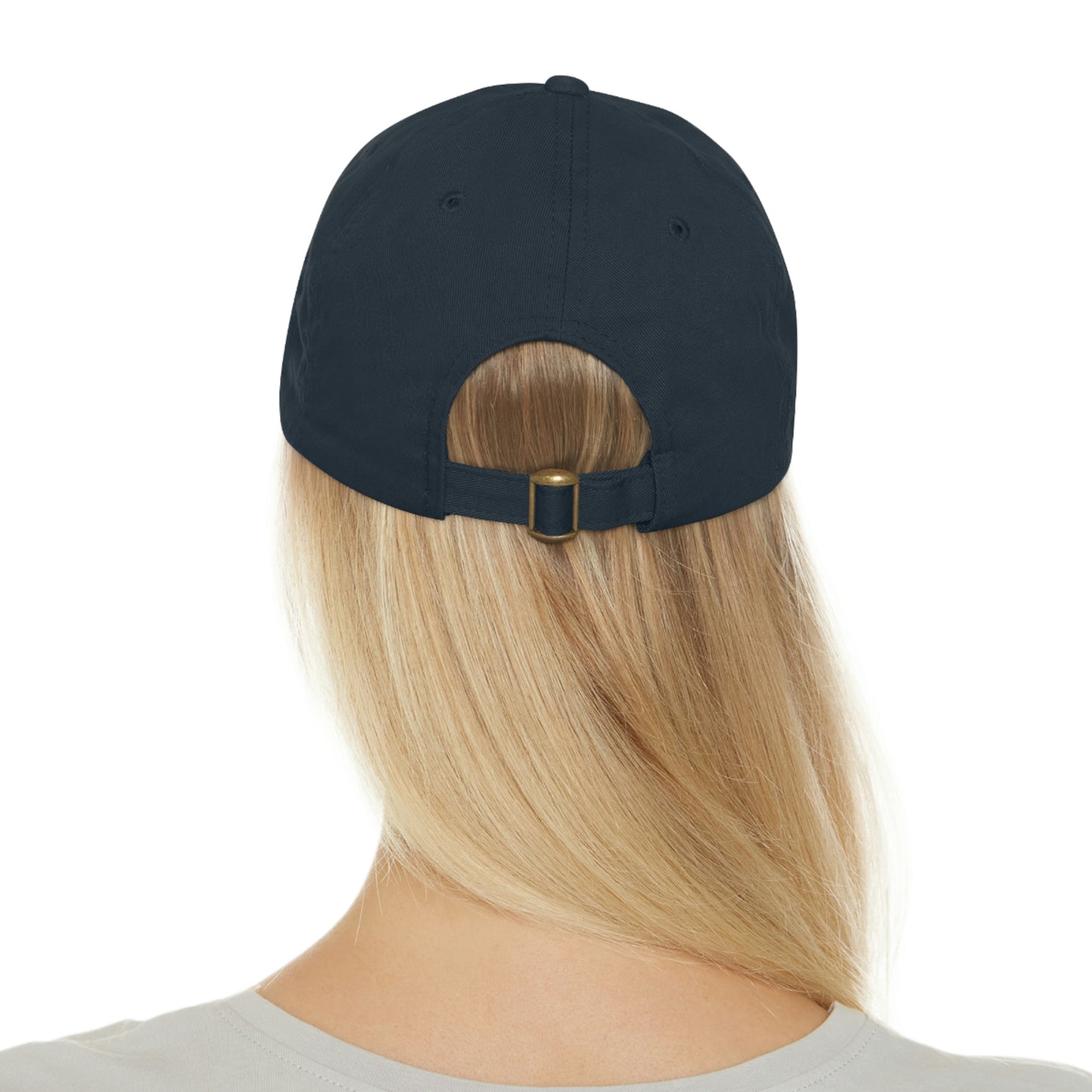 Stay Positive - Dad Hat with Leather Patch (Round)