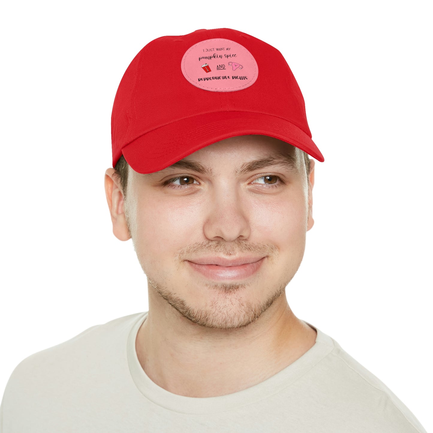 Reproductive Rights Are Human Rights - Dad Hat with Leather Patch (Round)