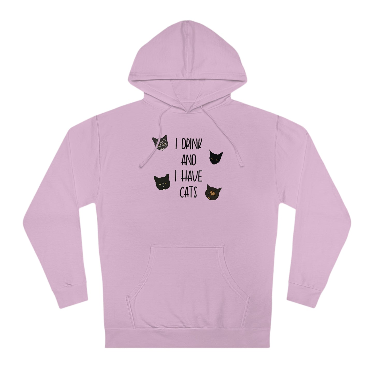 Cats and Drinks - Unisex Hooded Sweatshirt