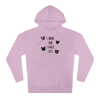 Cats and Drinks - Unisex Hooded Sweatshirt