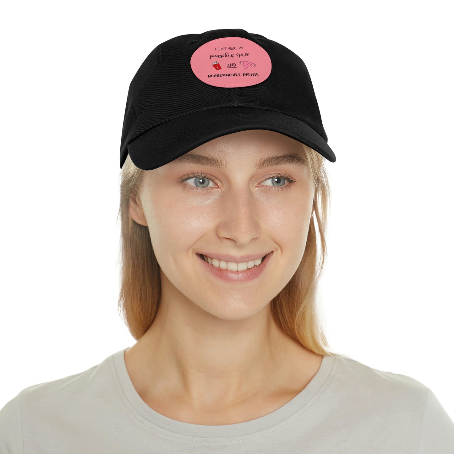 Reproductive Rights Are Human Rights - Dad Hat with Leather Patch (Round)