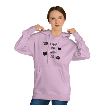 Cats and Books - Unisex Hooded Sweatshirt