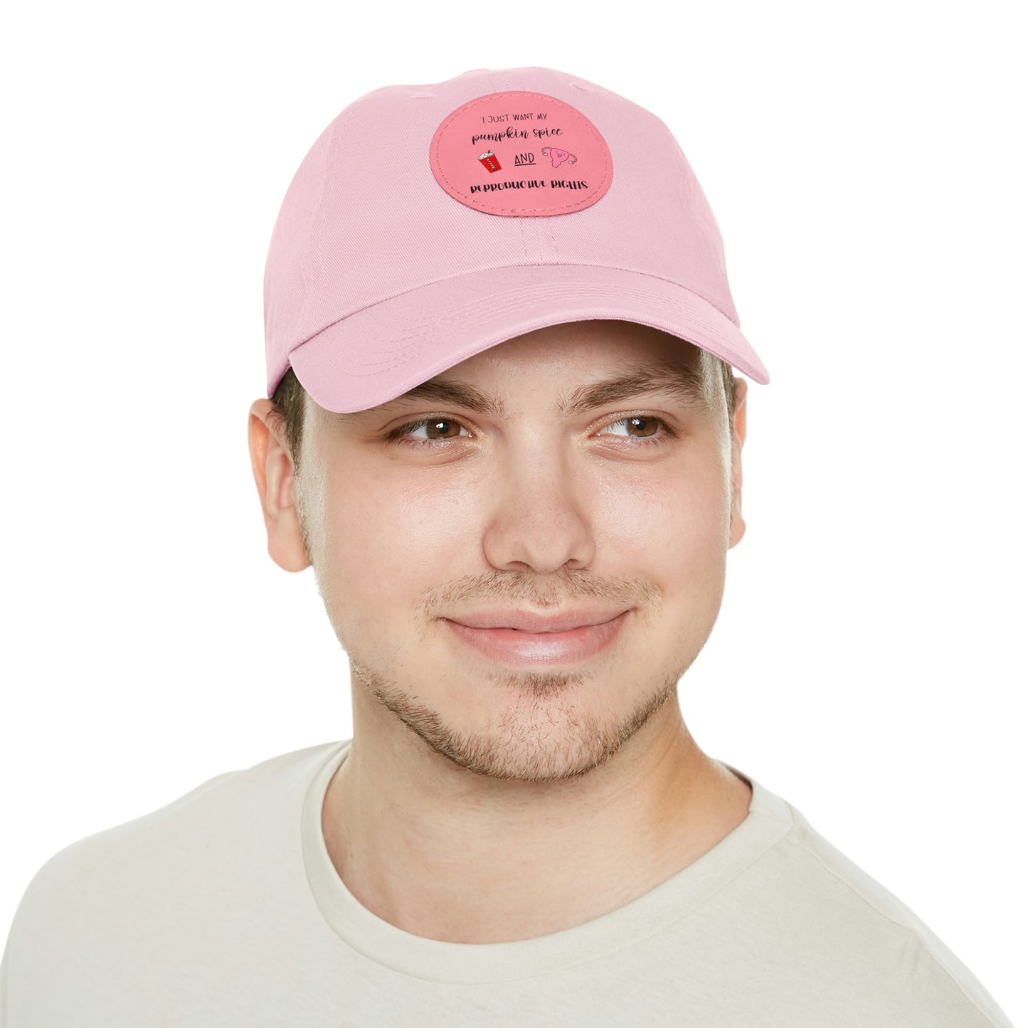 Reproductive Rights Are Human Rights - Dad Hat with Leather Patch (Round)