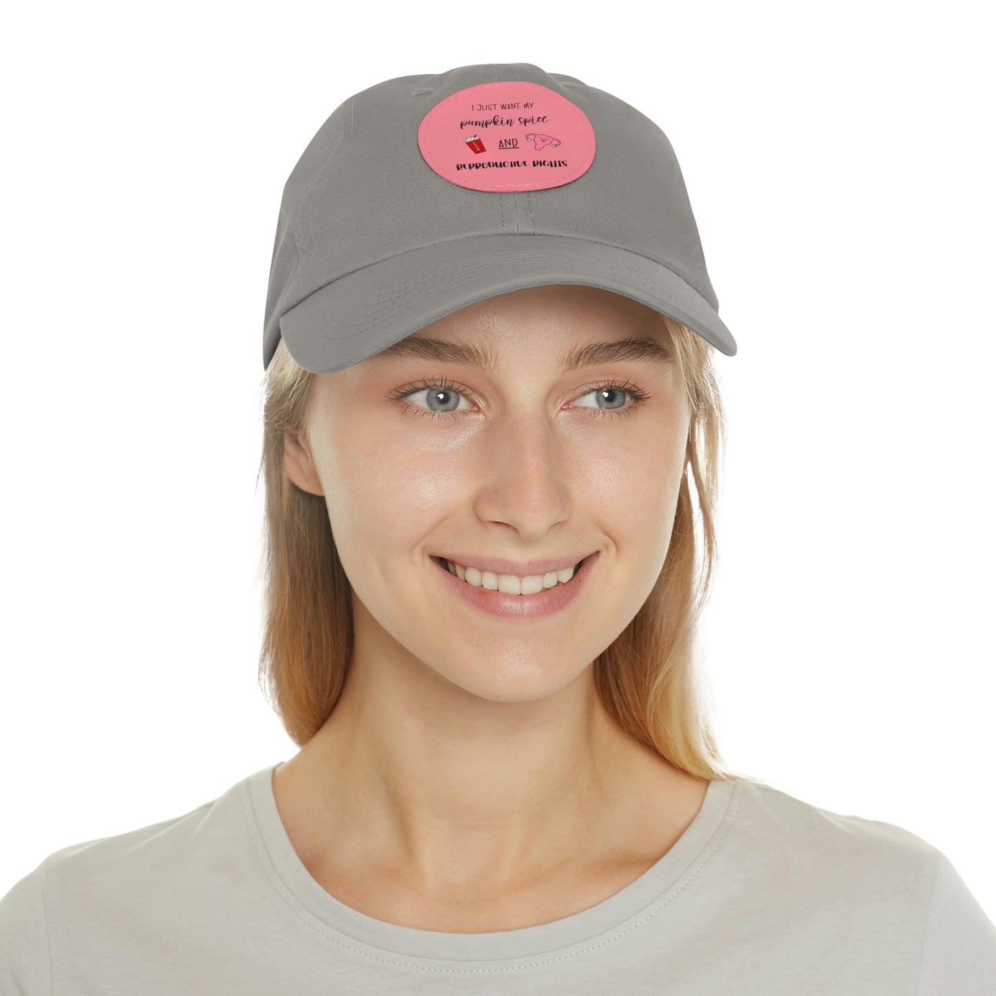 Reproductive Rights Are Human Rights - Dad Hat with Leather Patch (Round)