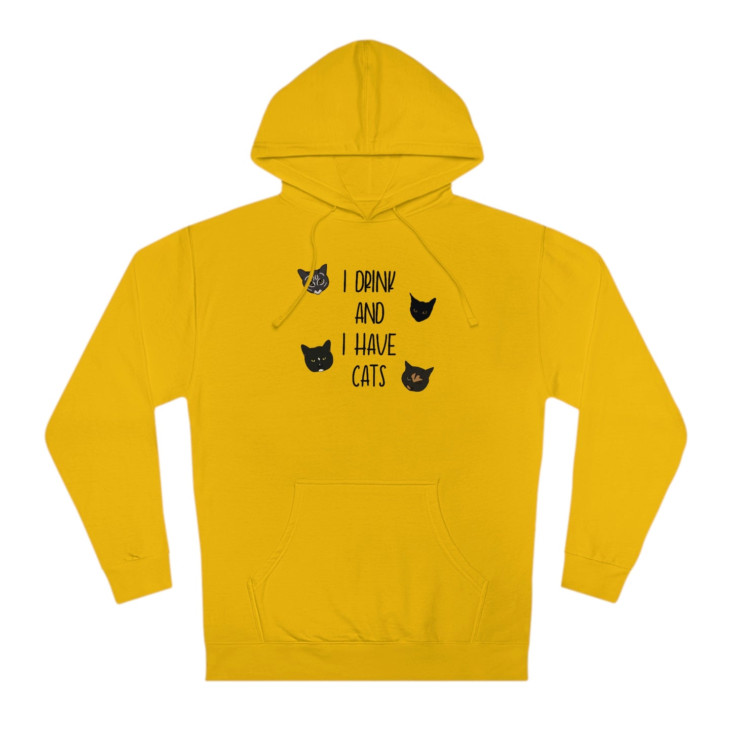 Cats and Drinks - Unisex Hooded Sweatshirt