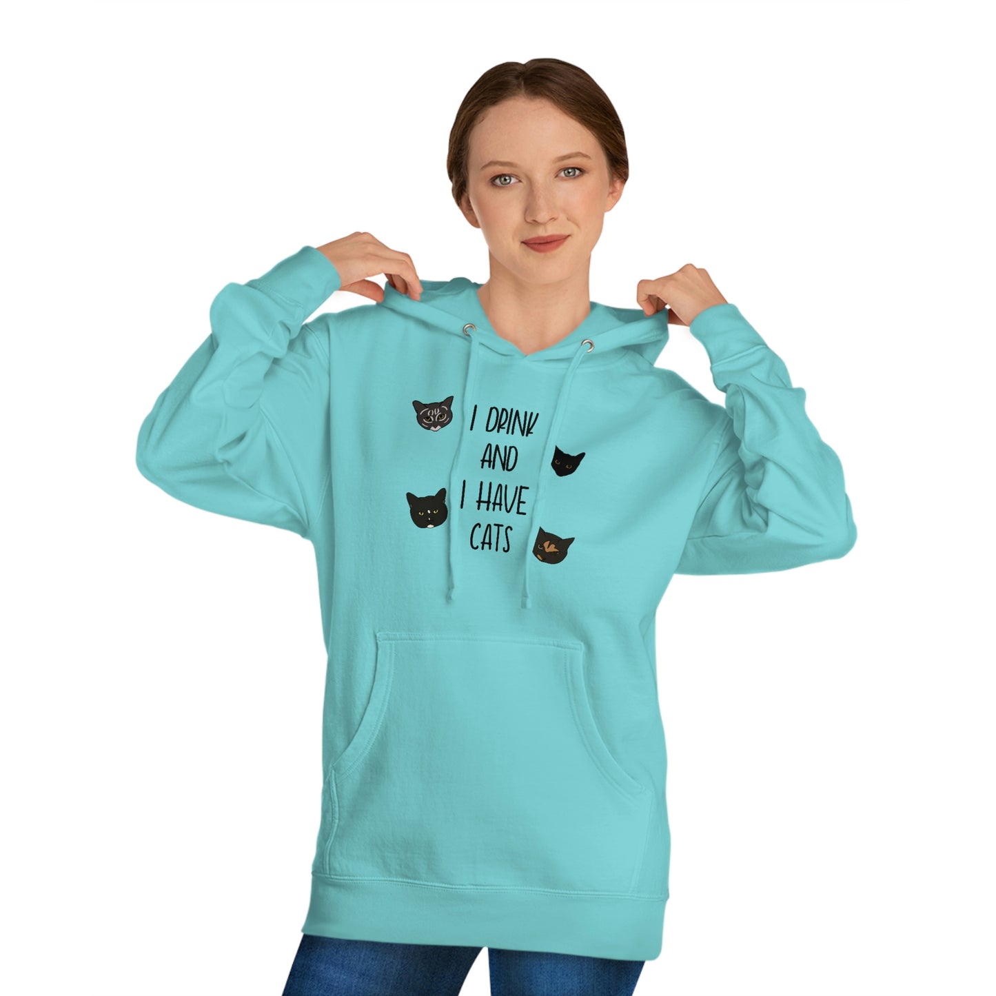 Cats and Drinks - Unisex Hooded Sweatshirt