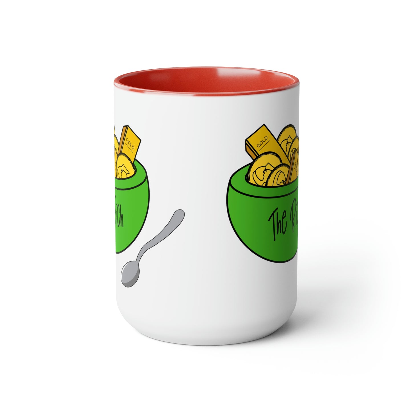 Eat the Rich - Two-Tone Coffee Mugs, 15oz