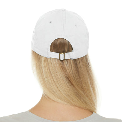 Stay Positive - Dad Hat with Leather Patch (Round)