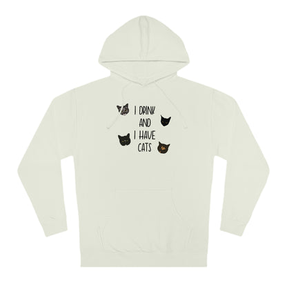 Cats and Drinks - Unisex Hooded Sweatshirt