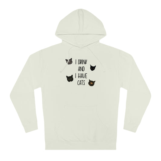 Cats and Drinks - Unisex Hooded Sweatshirt