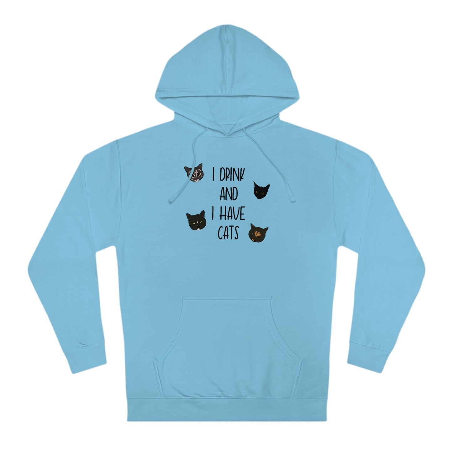 Cats and Drinks - Unisex Hooded Sweatshirt