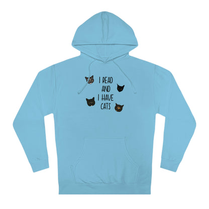 Cats and Books - Unisex Hooded Sweatshirt