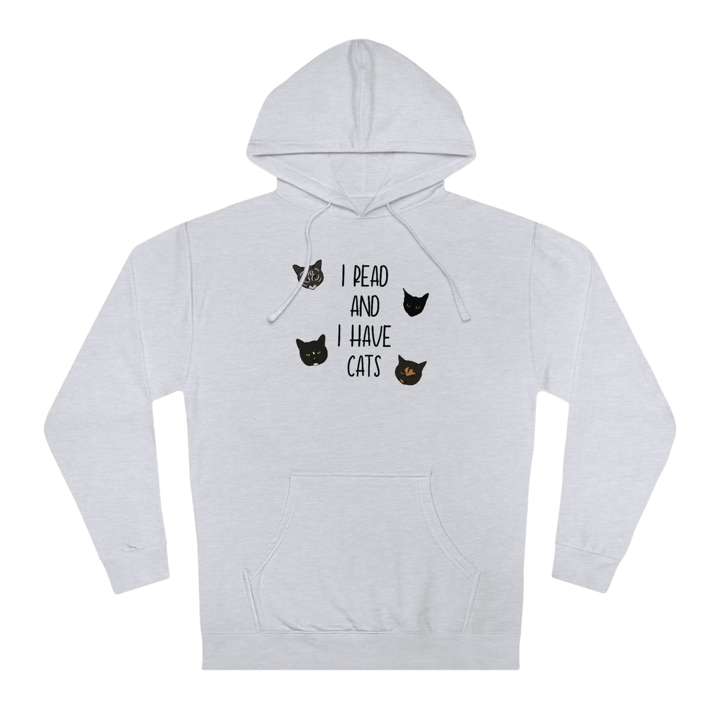 Cats and Books - Unisex Hooded Sweatshirt