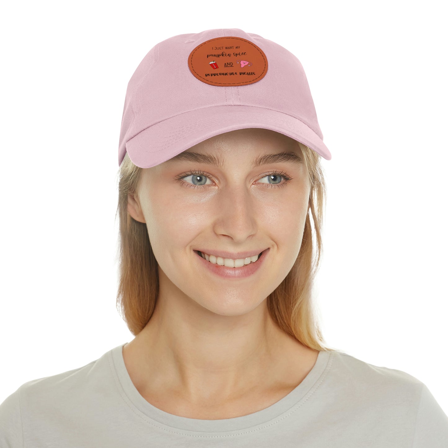 Reproductive Rights Are Human Rights - Dad Hat with Leather Patch (Round)